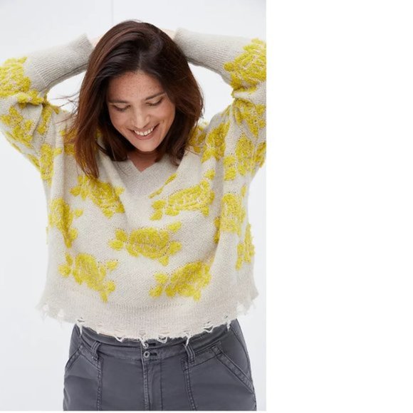 Anthropologie Lucila pullover floral Sweater NEW with tag XS - Picture 6 of 13